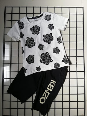 BLACK & WHITE KENZO SHORT-SET